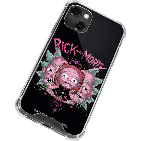 Adult Swim Rick and Morty Split Head Rick iPhone 15 Plus Clear Case