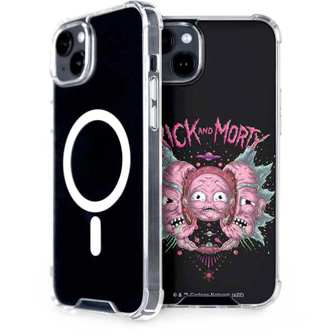 Adult Swim Rick and Morty Split Head Rick iPhone 15 Plus MagSafe Case