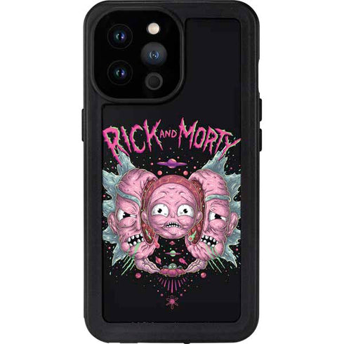 Adult Swim Rick and Morty Split Head Rick iPhone 14 Pro Max Waterproof Case