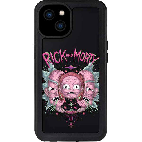Adult Swim Rick and Morty Split Head Rick iPhone 15 Plus Waterproof Case