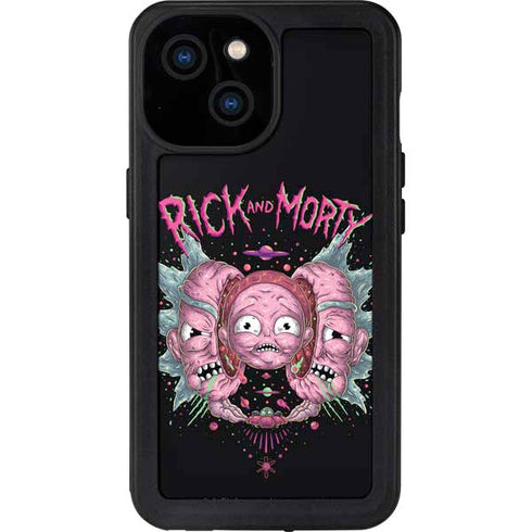 Adult Swim Rick and Morty Split Head Rick iPhone 15 Waterproof Case