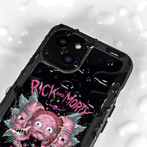 Adult Swim Rick and Morty Split Head Rick iPhone 15 Waterproof Case