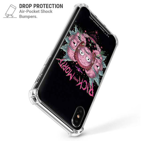 Adult Swim Rick and Morty Split Head Rick iPhone XS Max Clear Case