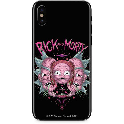 Adult Swim Rick and Morty Split Head Rick iPhone XS Max Skin