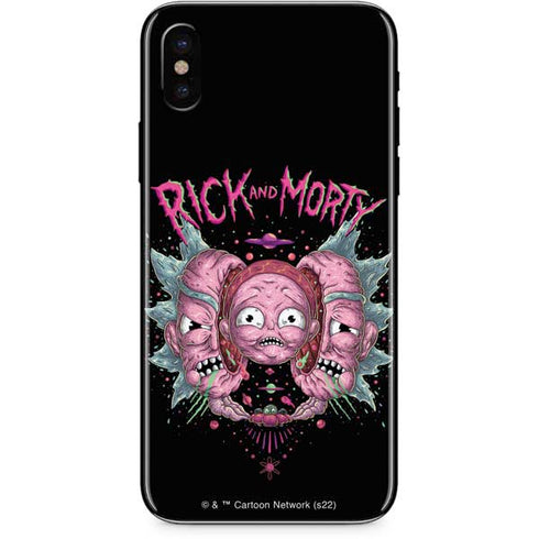 Adult Swim Rick and Morty Split Head Rick iPhone XS Skin