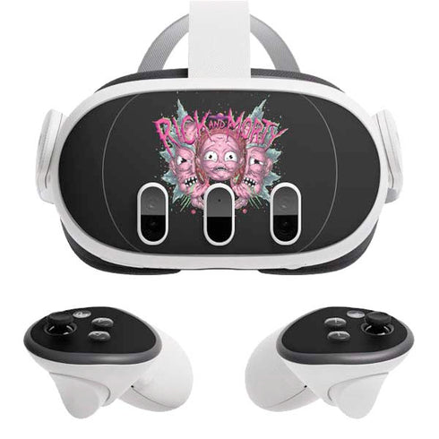 Adult Swim Rick and Morty Split Head Rick Meta Quest 3 Skin