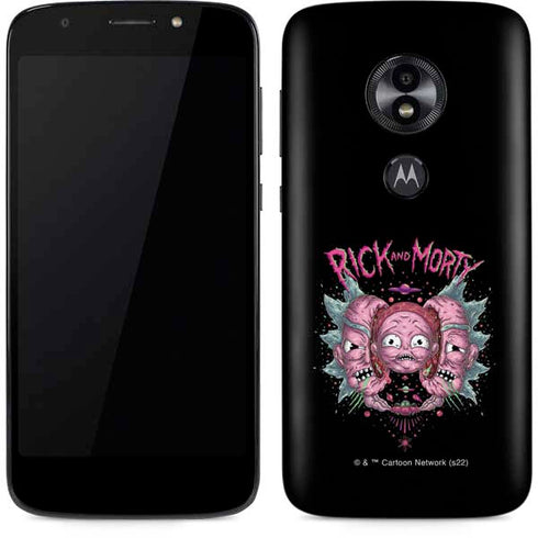 Adult Swim Rick and Morty Split Head Rick Moto E5 Play Skin