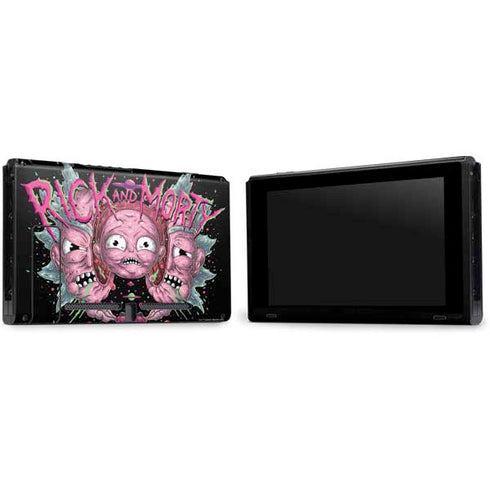 Adult Swim Rick and Morty Split Head Rick Nintendo Switch Bundle Skin