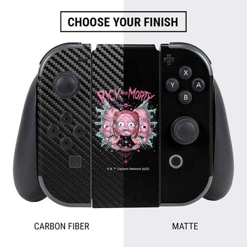 Adult Swim Rick and Morty Split Head Rick Nintendo Switch Bundle Skin