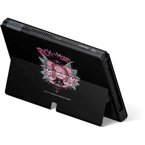 Adult Swim Rick and Morty Split Head Rick Nintendo Switch OLED (2021) Skin