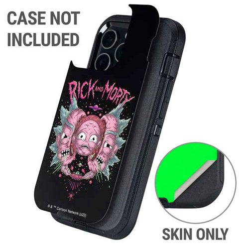 Adult Swim Rick and Morty Split Head Rick Otterbox Defender iPhone Skin