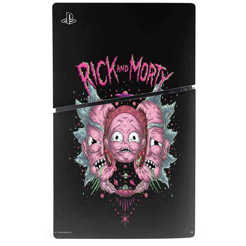 Adult Swim Rick and Morty Split Head Rick PS5 Slim Digital Edition Bundle Skin