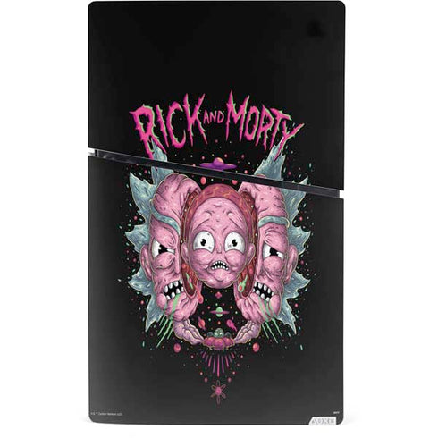 Adult Swim Rick and Morty Split Head Rick PS5 Slim Digital Edition Bundle Skin