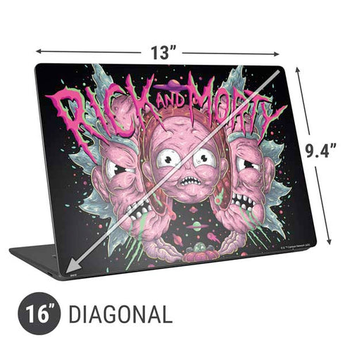 Adult Swim Rick and Morty Split Head Rick Universal Laptop 16in (13 x 9.4in) Skin