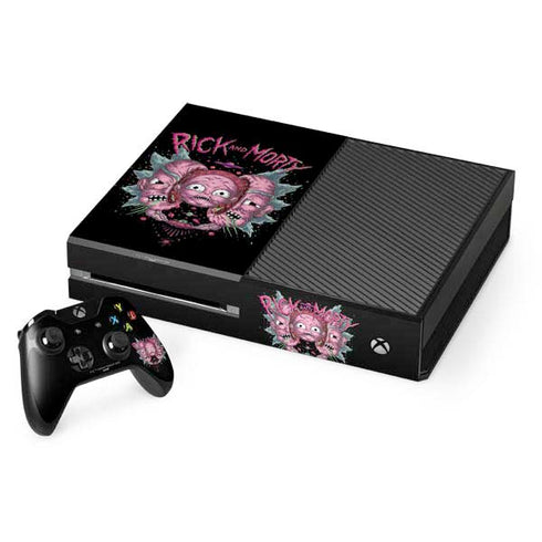 Adult Swim Rick and Morty Split Head Rick Xbox One Console and Controller Bundle Skin