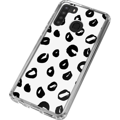 Spotted Animal Print Galaxy A21 Clear Case