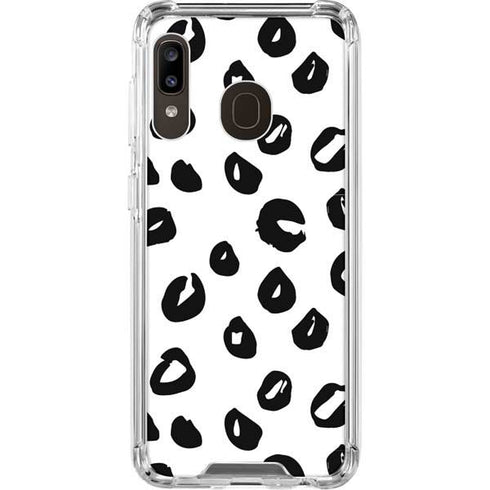 Spotted Animal Print Galaxy A30 Clear Case