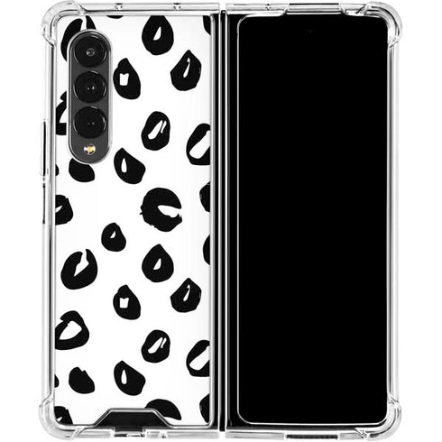 Spotted Animal Print Galaxy Z Fold4 5G Clear Case