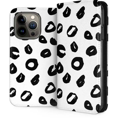 Spotted Animal Print iPhone 13 Pro Folio Case