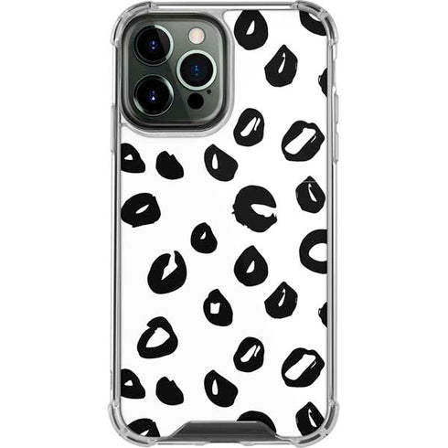 Spotted Animal Print iPhone 14 Pro Max Clear Case