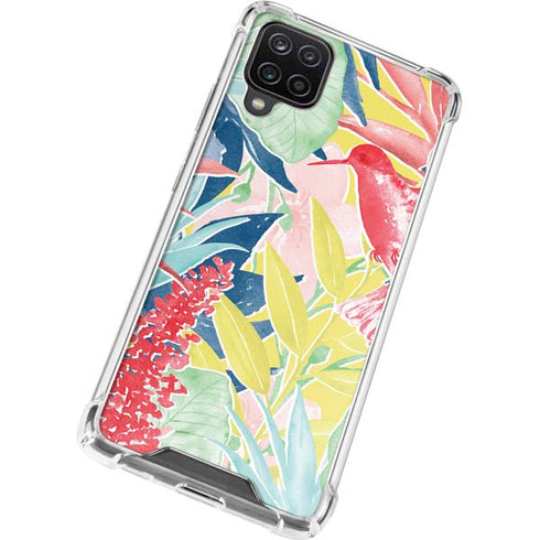Spring Bird of Paradise Galaxy A12 Clear Case