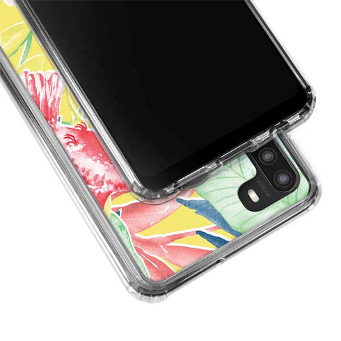 Spring Bird of Paradise Galaxy A21 Clear Case