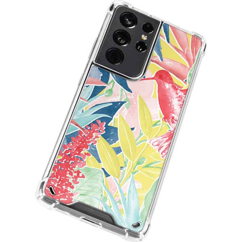 Spring Bird of Paradise Galaxy S21 Ultra 5G Clear Case