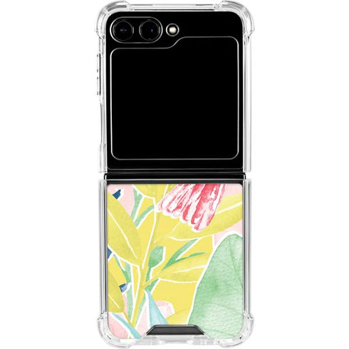 Spring Bird of Paradise Galaxy Z Flip5 5G Clear Case