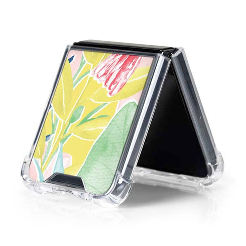 Spring Bird of Paradise Galaxy Z Flip5 5G Clear Case