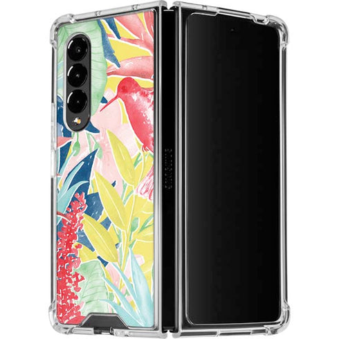 Spring Bird of Paradise Galaxy Z Fold4 5G Clear Case