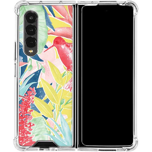 Spring Bird of Paradise Galaxy Z Fold4 5G Clear Case