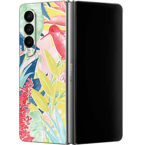 Spring Bird of Paradise Galaxy Z Fold4 5G Skin