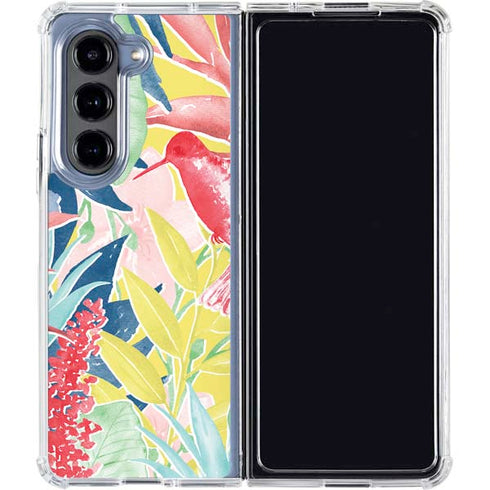 Spring Bird of Paradise Galaxy Z Fold5 5G Clear Case