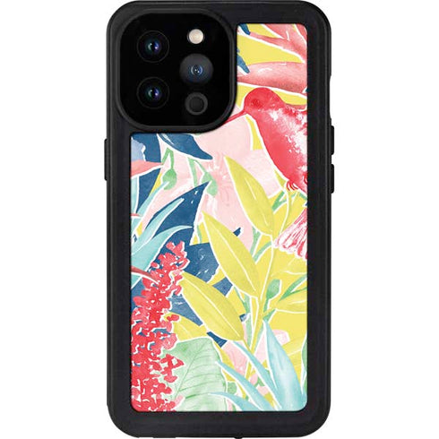 Spring Bird of Paradise iPhone 14 Pro Max Waterproof Case