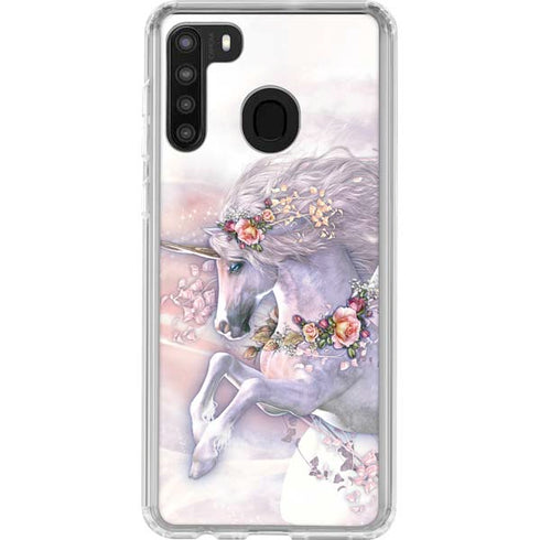 Laurie Prindle Spring Flight Unicorn Galaxy A21 Clear Case