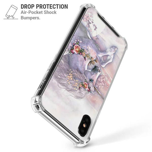 Spring Flight Unicorn by Laurie Prindle iPhone XS Max Clear Case