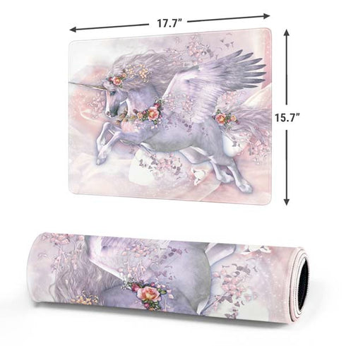 Spring Flight Unicorn by Laurie Prindle Gaming Mouse Pad