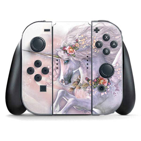 Spring Flight Unicorn by Laurie Prindle Nintendo Switch (2017-2021) Joy-Con Controller Skin