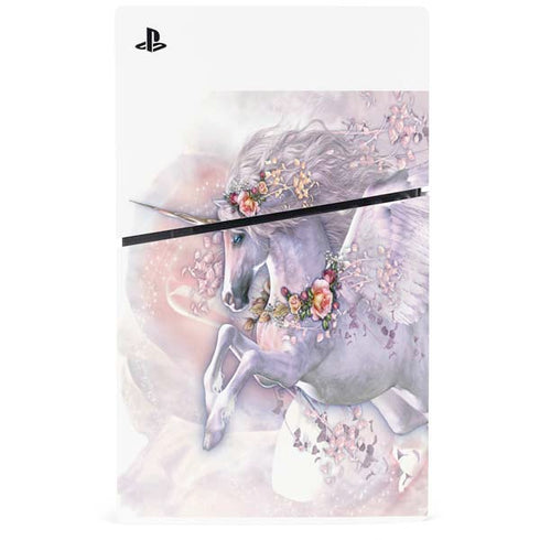 Spring Flight Unicorn by Laurie Prindle PS5 Slim Disk Console Skin