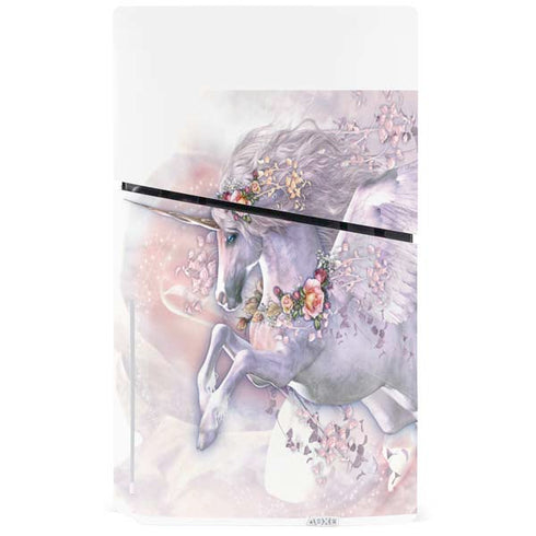 Spring Flight Unicorn by Laurie Prindle PS5 Slim Disk Console Skin