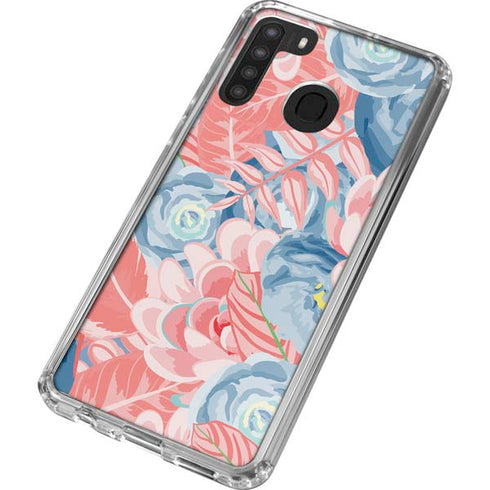 Spring Floral Galaxy A21 Clear Case