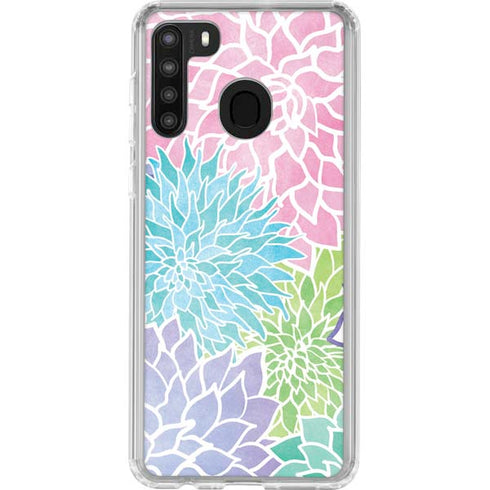 Spring Flowers Galaxy A21 Clear Case
