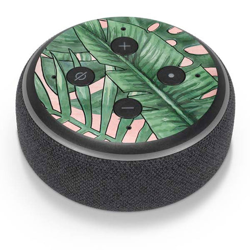 Spring Palm Leaves Amazon Echo Dot Skin