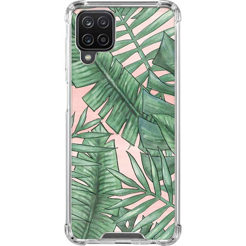 Spring Palm Leaves Galaxy A12 Clear Case