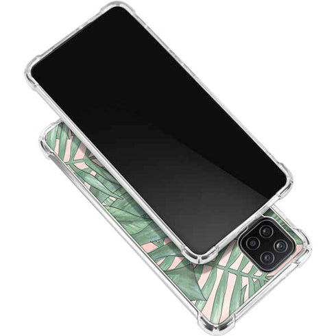 Spring Palm Leaves Galaxy A12 Clear Case