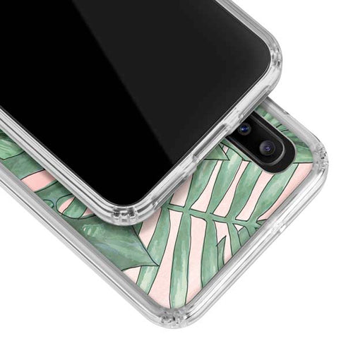 Spring Palm Leaves Galaxy A30 Clear Case