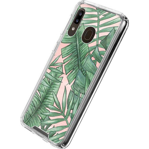 Spring Palm Leaves Galaxy A30 Clear Case