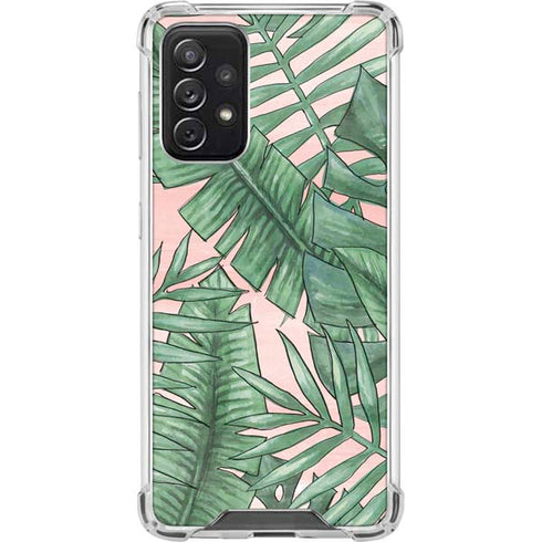 Spring Palm Leaves Galaxy A72 5G Clear Case