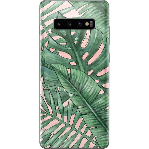 Spring Palm Leaves Galaxy S10 Plus Skin