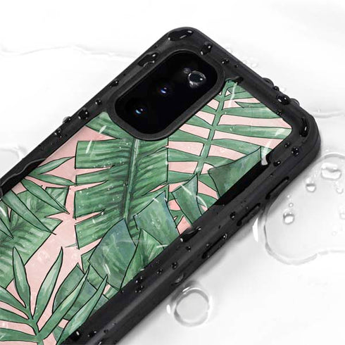 Spring Palm Leaves Galaxy S20 Waterproof Case